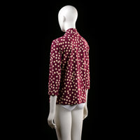 Danefæ - blouse - Burgundy, Ivory - (Storlek: M)