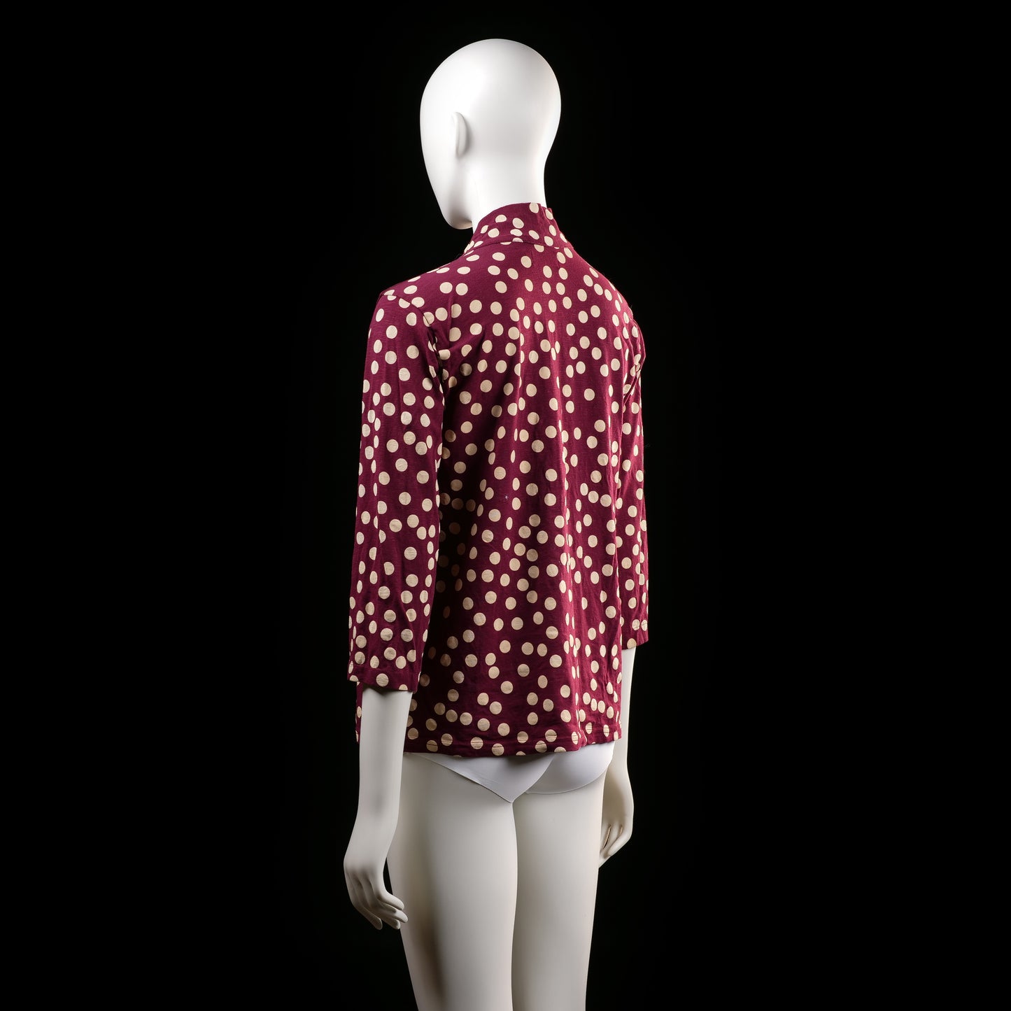 Danefæ - blouse - Burgundy, Ivory - (Storlek: M)