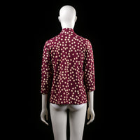 Danefæ - blouse - Burgundy, Ivory - (Storlek: M)