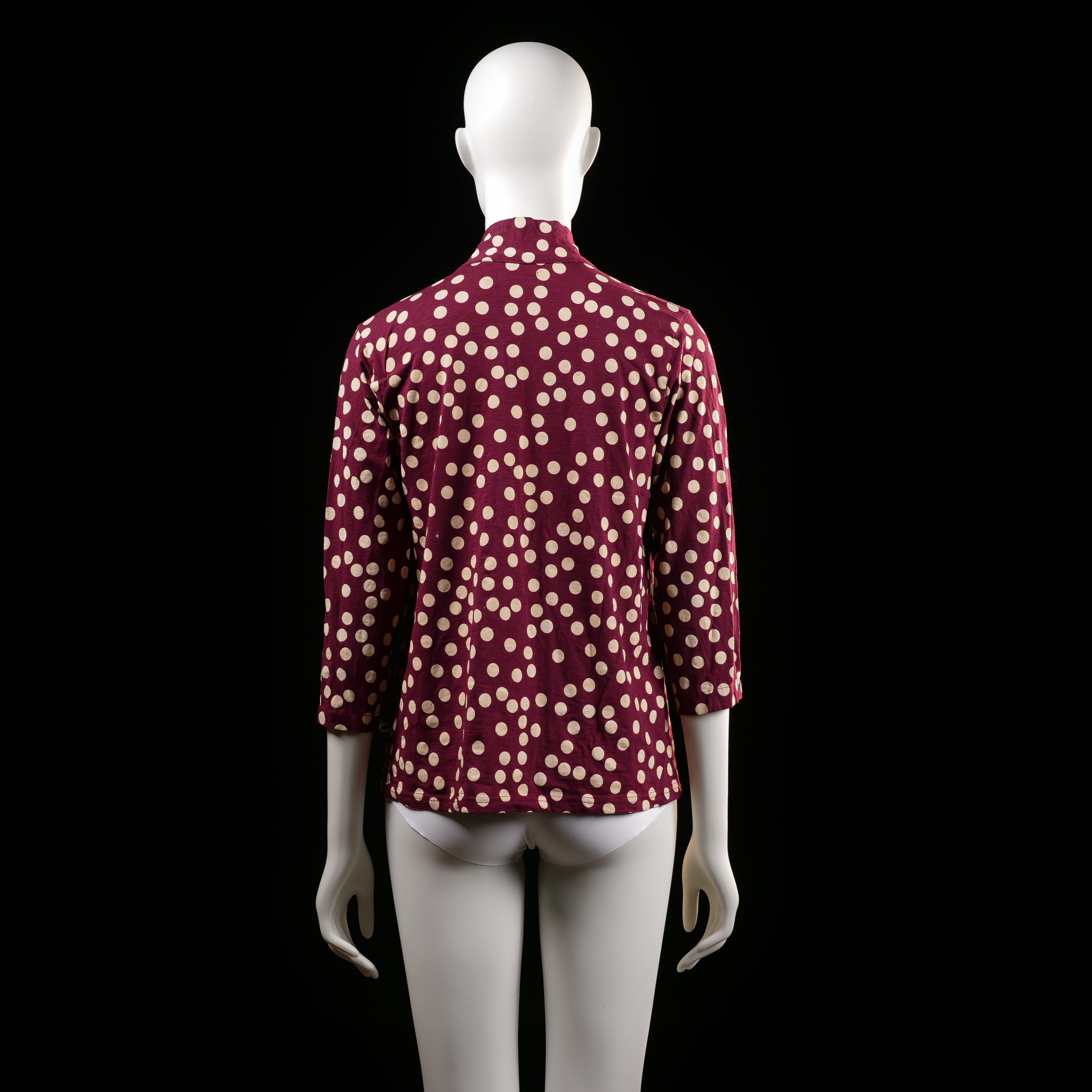 Danefæ - blouse - Burgundy, Ivory - (Storlek: M)