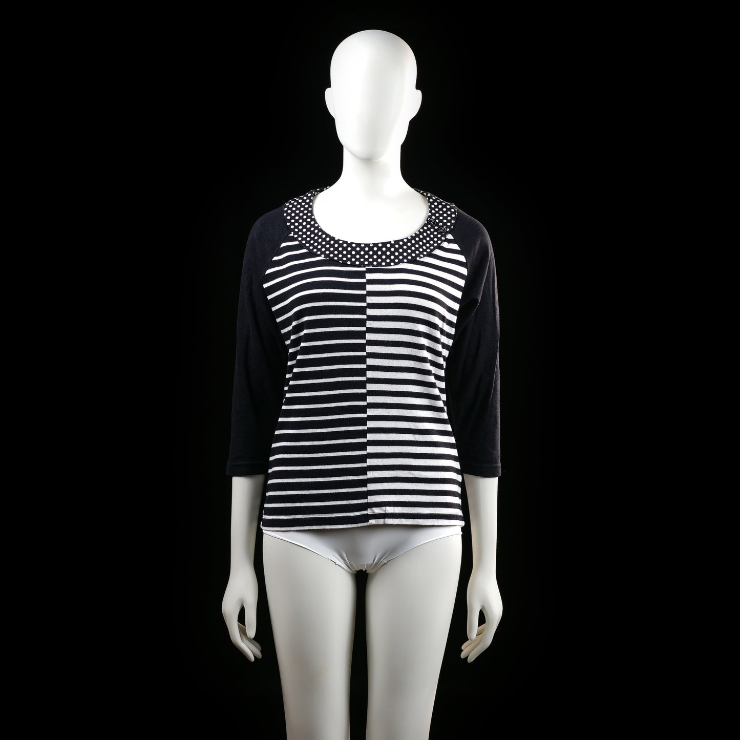 t-shirt - Black, White - (Storlek: L)