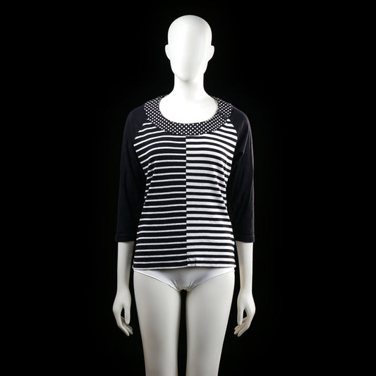 t-shirt - Black, White - (Storlek: L)