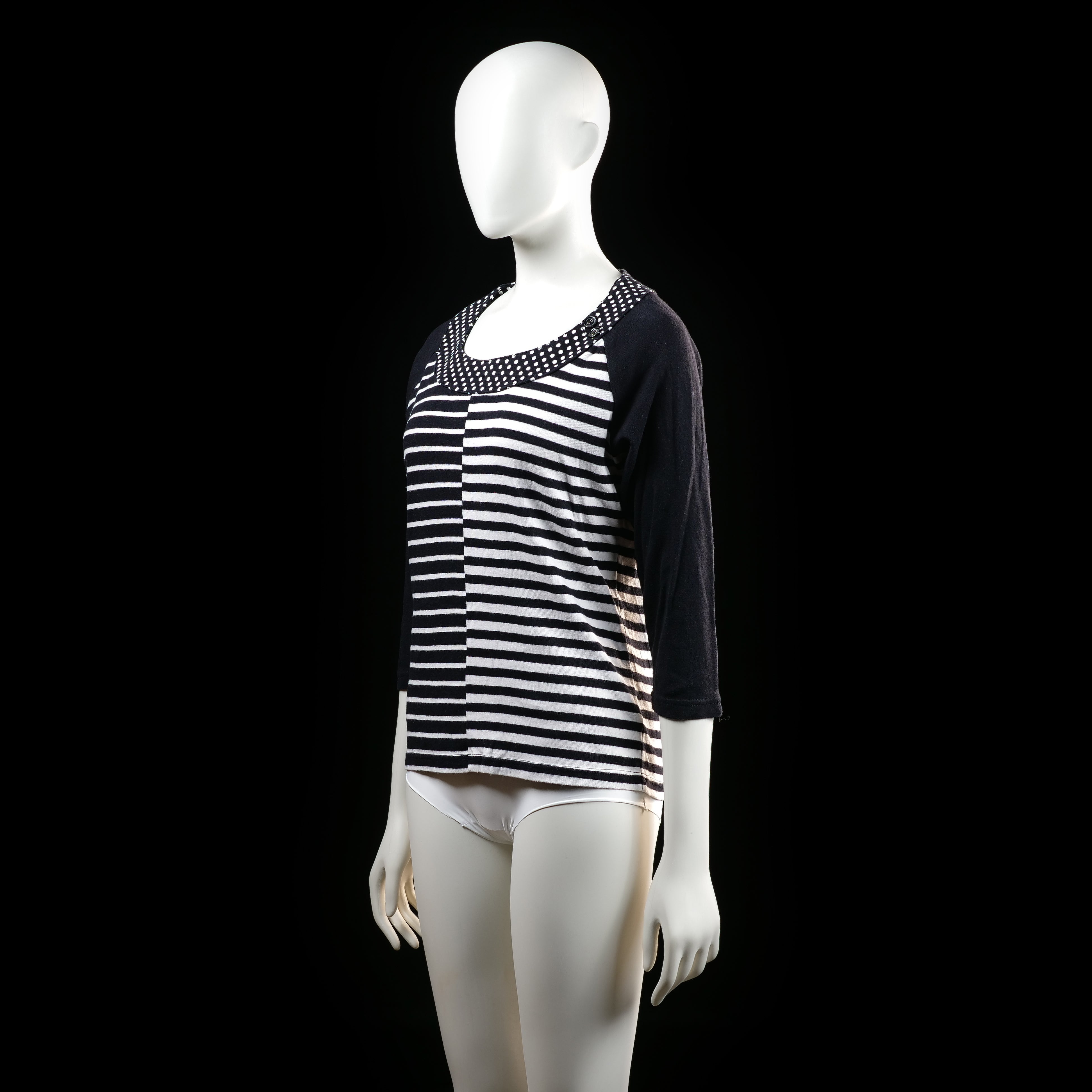 t-shirt - Black, White - (Storlek: L)