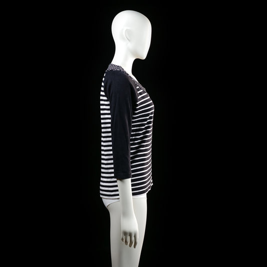 t-shirt - Black, White - (Storlek: L)