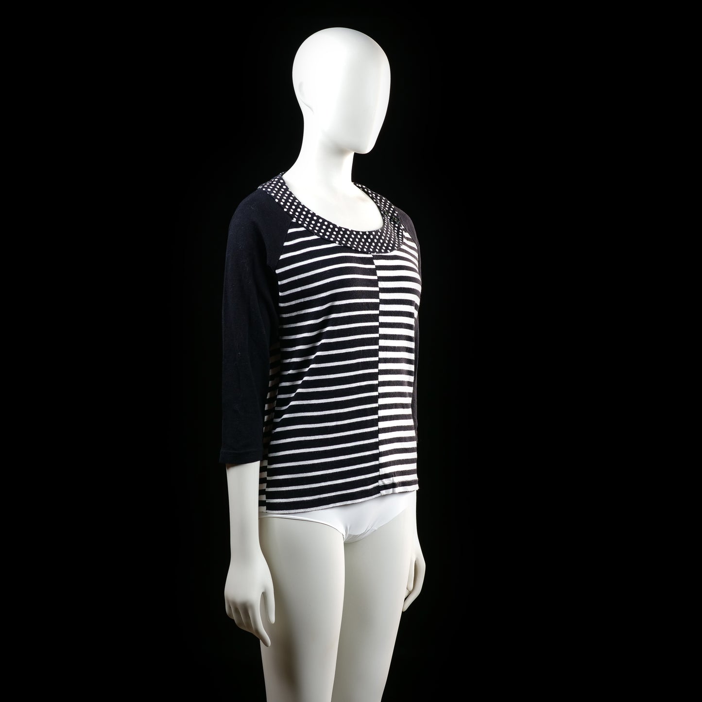 t-shirt - Black, White - (Storlek: L)