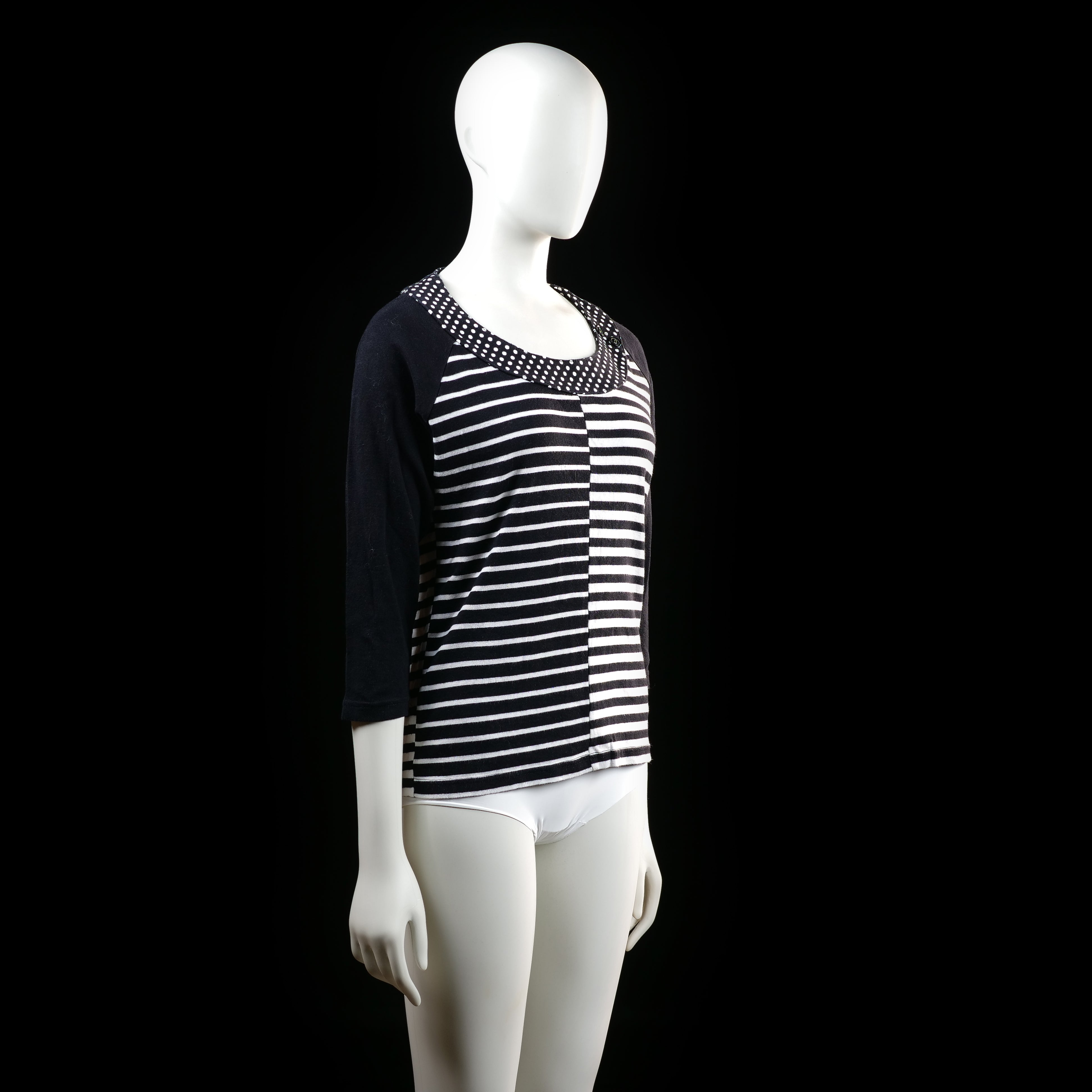 t-shirt - Black, White - (Storlek: L)