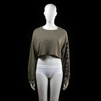 H&M - sweatshirt - Taupe, Black - (Storlek: M)