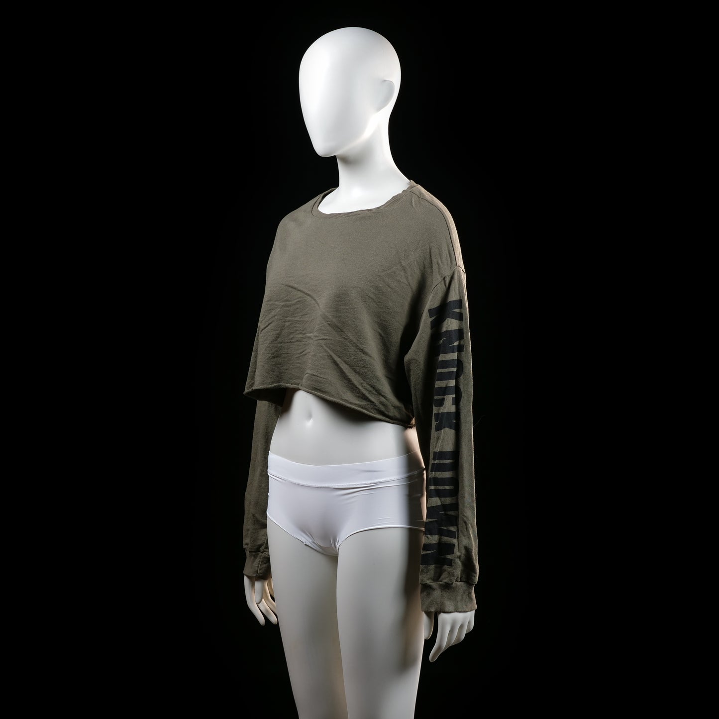 H&M - sweatshirt - Taupe, Black - (Storlek: M)
