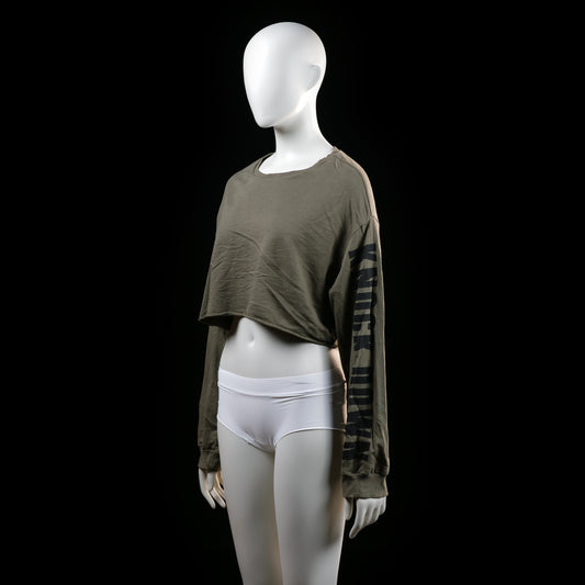 H&M - sweatshirt - Taupe, Black - (Storlek: M)