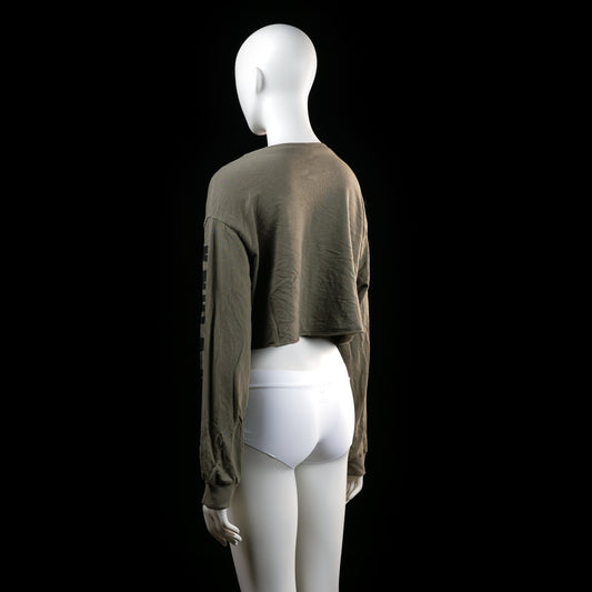 H&M - sweatshirt - Taupe, Black - (Storlek: M)