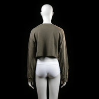 H&M - sweatshirt - Taupe, Black - (Storlek: M)
