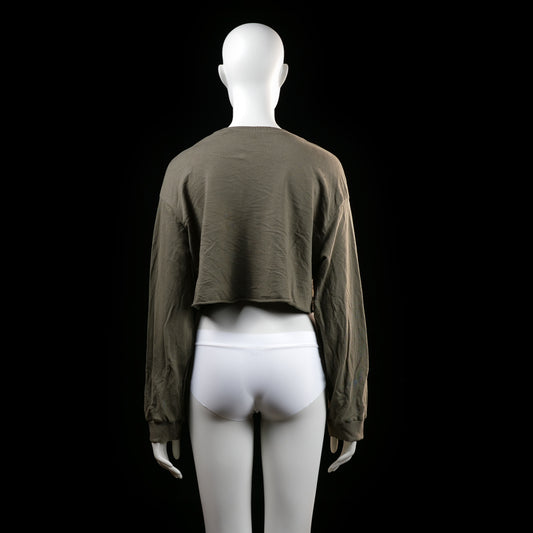 H&M - sweatshirt - Taupe, Black - (Storlek: M)