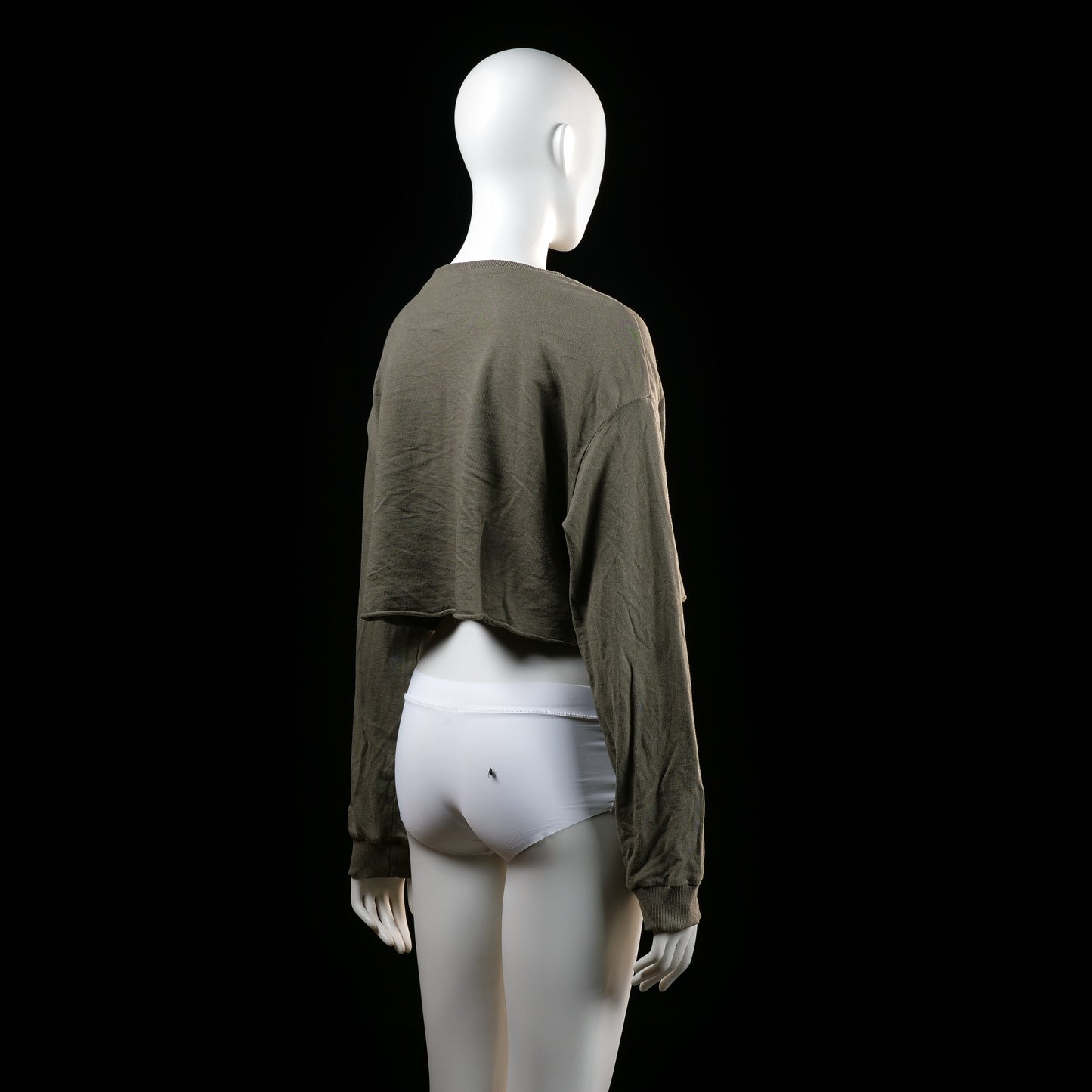 H&M - sweatshirt - Taupe, Black - (Storlek: M)