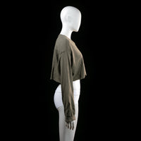 H&M - sweatshirt - Taupe, Black - (Storlek: M)