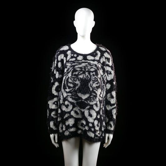 Ms Mode - sweater - Black, Ivory - (Storlek: XL)