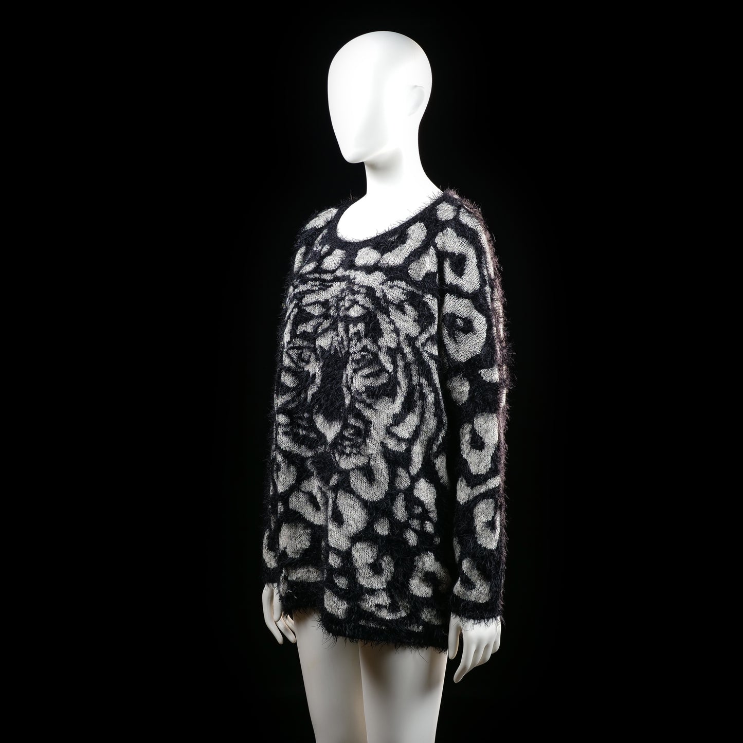 Ms Mode - sweater - Black, Ivory - (Storlek: XL)