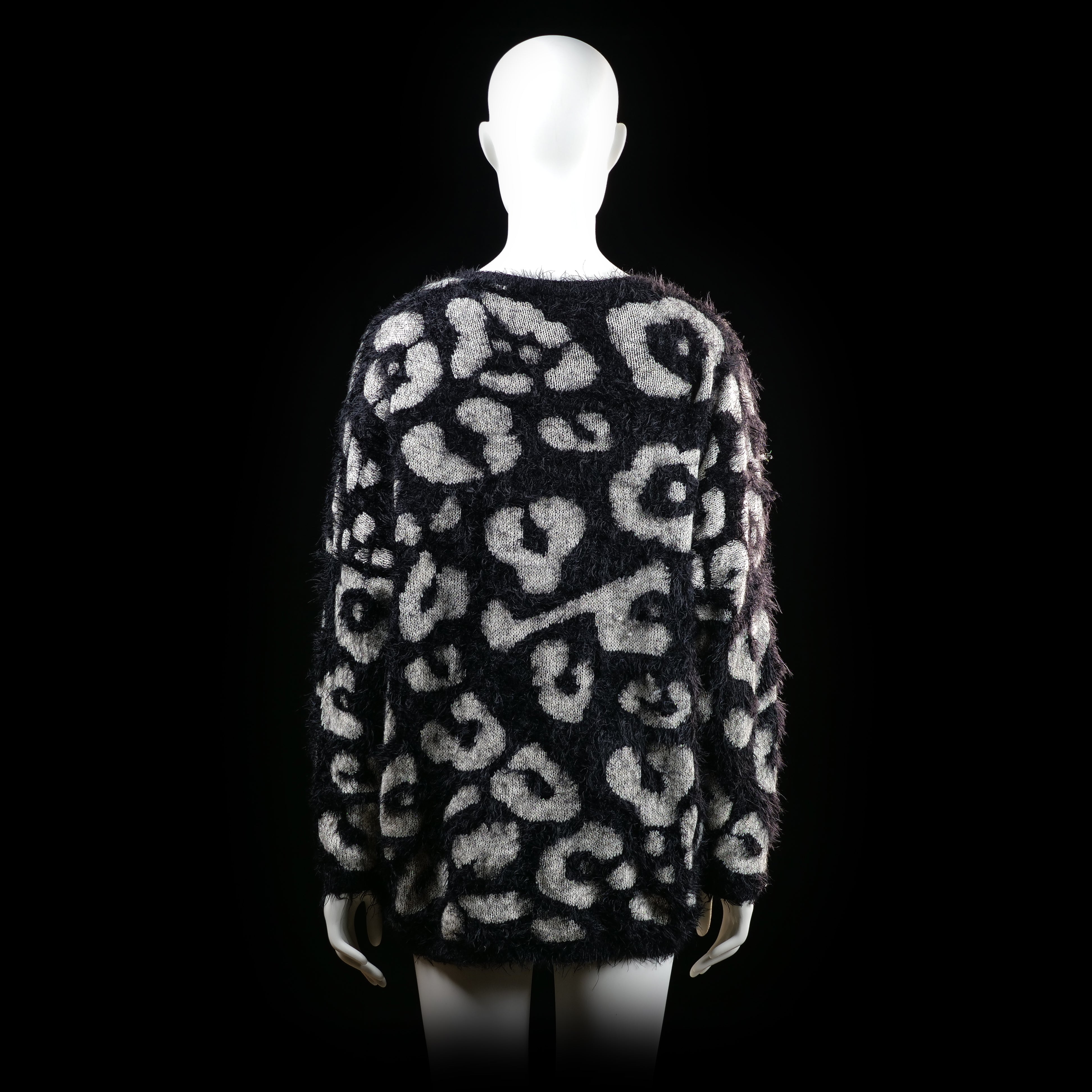 Ms Mode - sweater - Black, Ivory - (Storlek: XL)