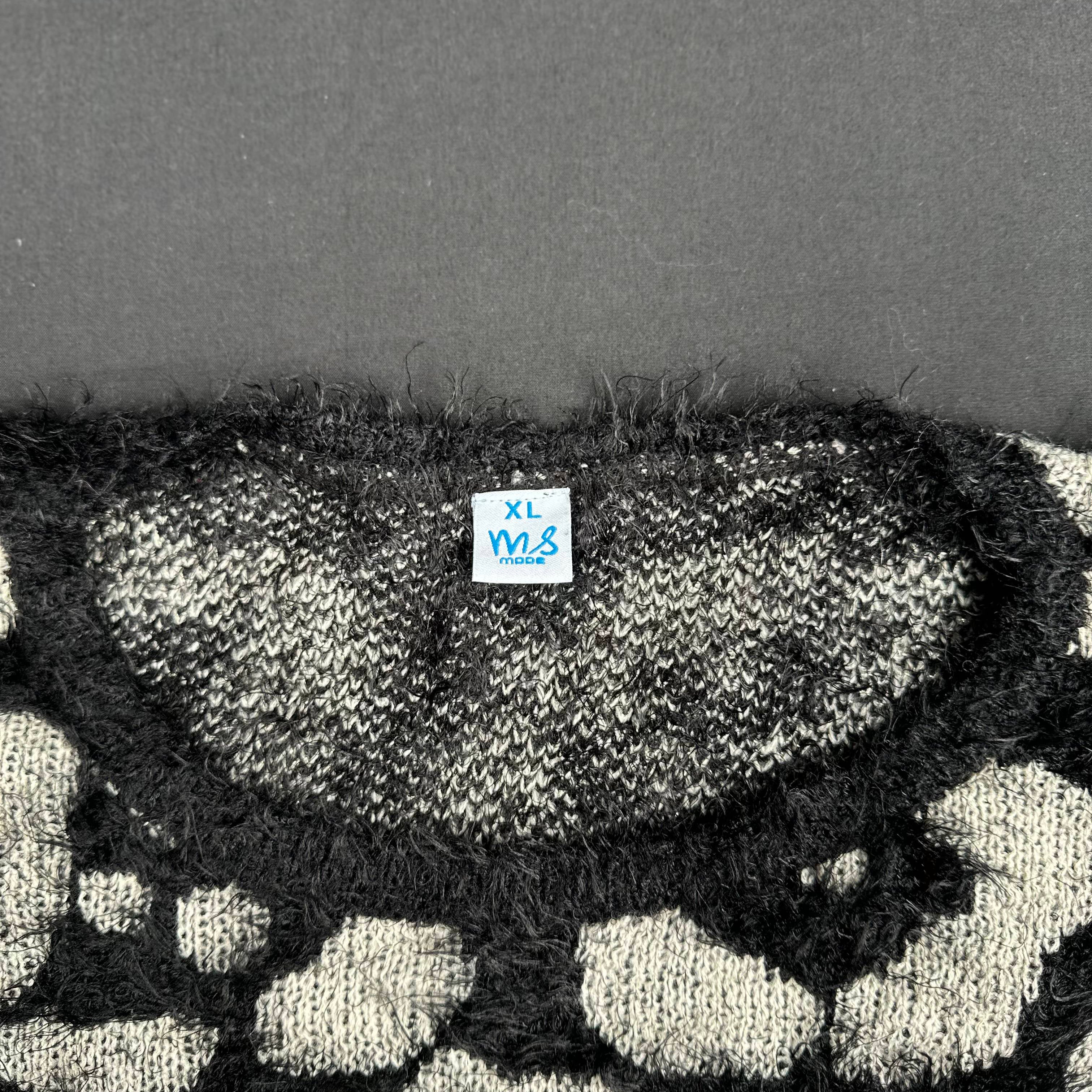 Ms Mode - sweater - Black, Ivory - (Storlek: XL)