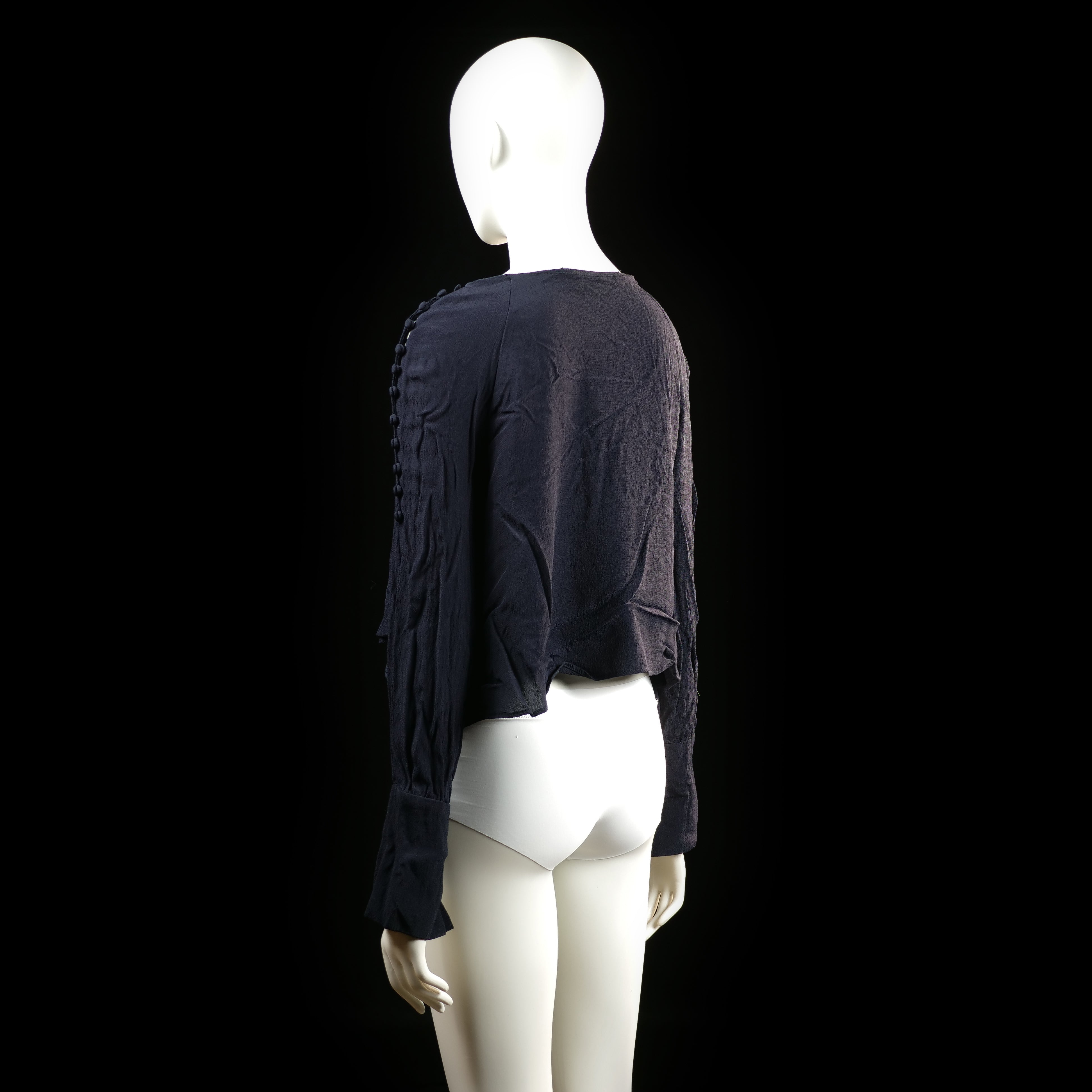 Zara - blouse - Navy - (Storlek: M)