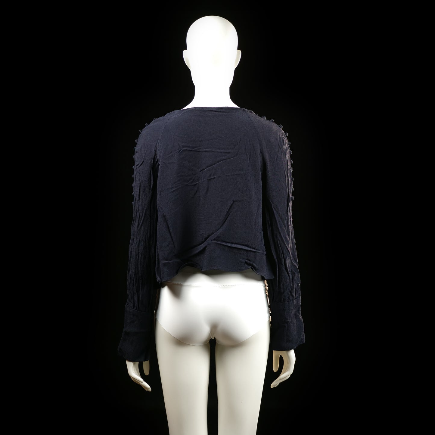 Zara - blouse - Navy - (Storlek: M)