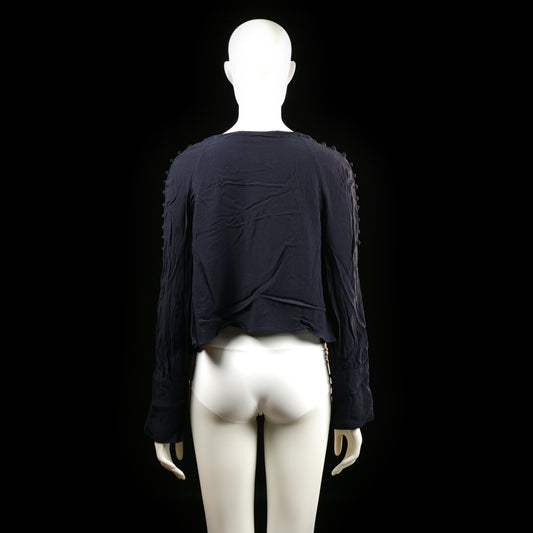 Zara - blouse - Navy - (Storlek: M)