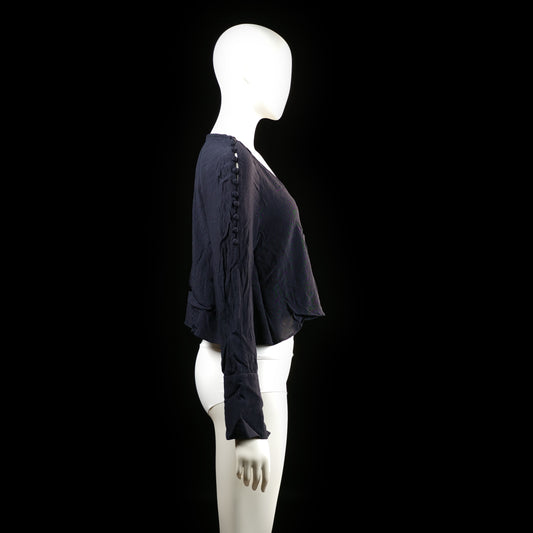 Zara - blouse - Navy - (Storlek: M)