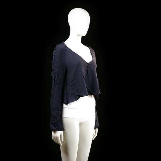 Zara - blouse - Navy - (Storlek: M)