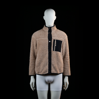 H&M Divided - fleece jacket - Camel, Black - (Storlek: S)