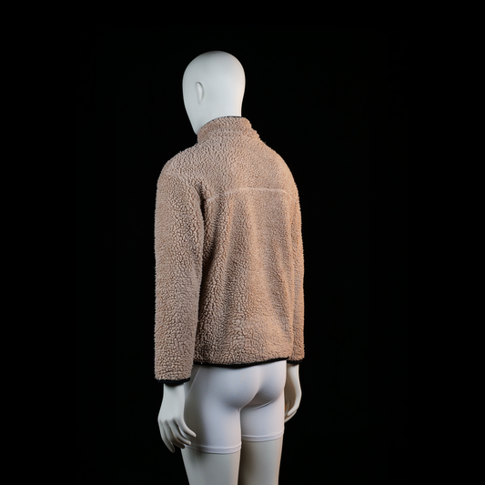 H&M Divided - fleece jacket - Camel, Black - (Storlek: S)
