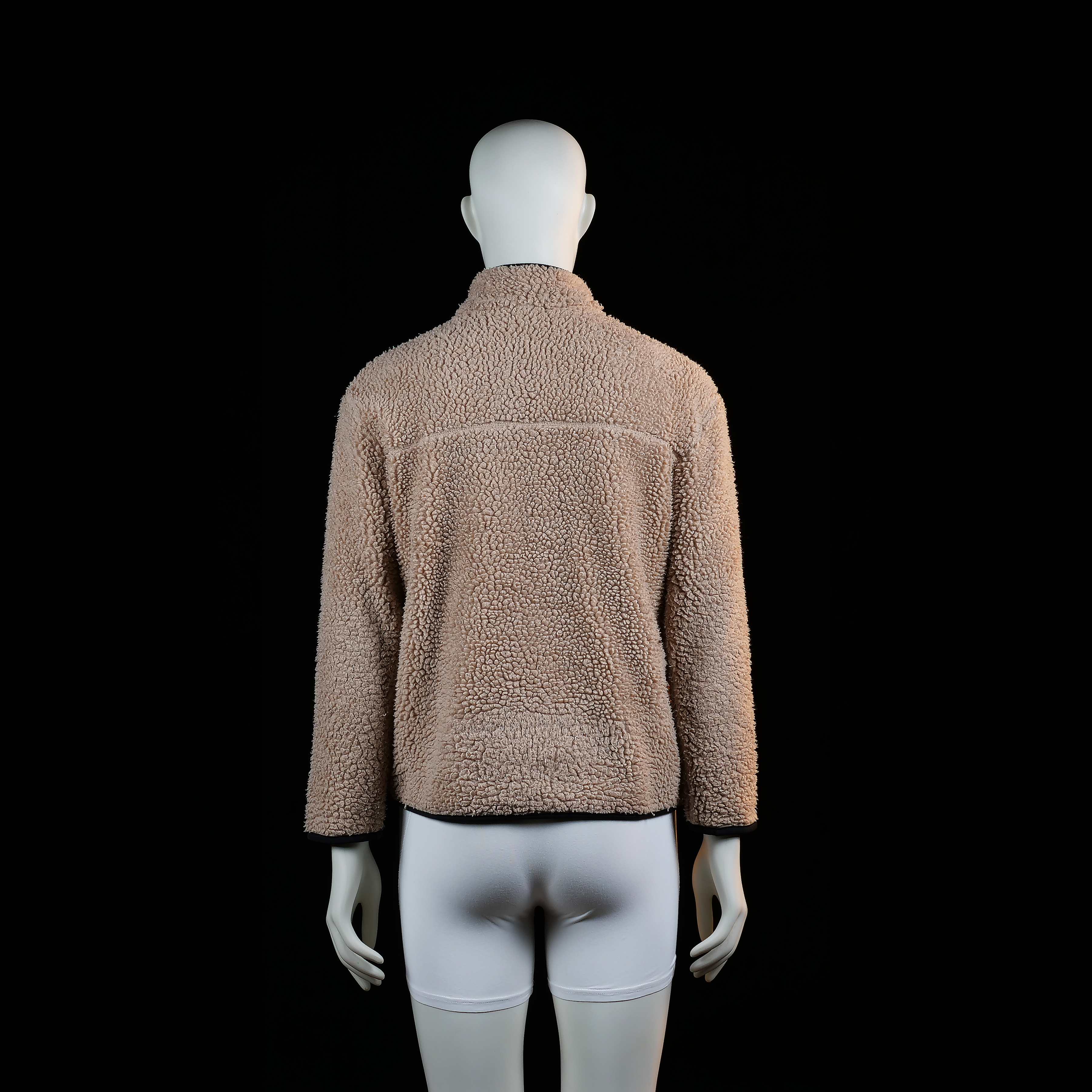 H&M Divided - fleece jacket - Camel, Black - (Storlek: S)