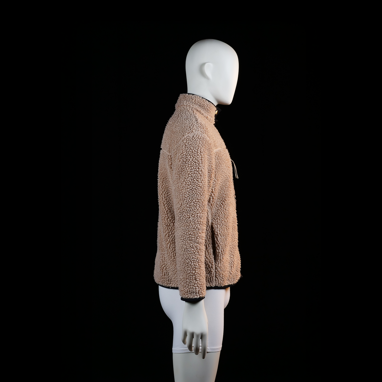 H&M Divided - fleece jacket - Camel, Black - (Storlek: S)