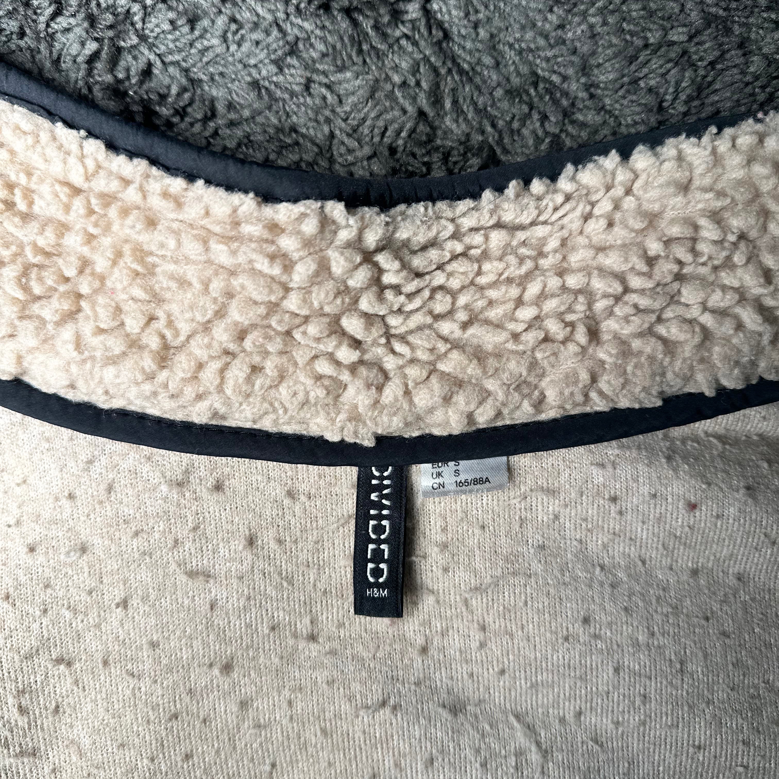 H&M Divided - fleece jacket - Camel, Black - (Storlek: S)