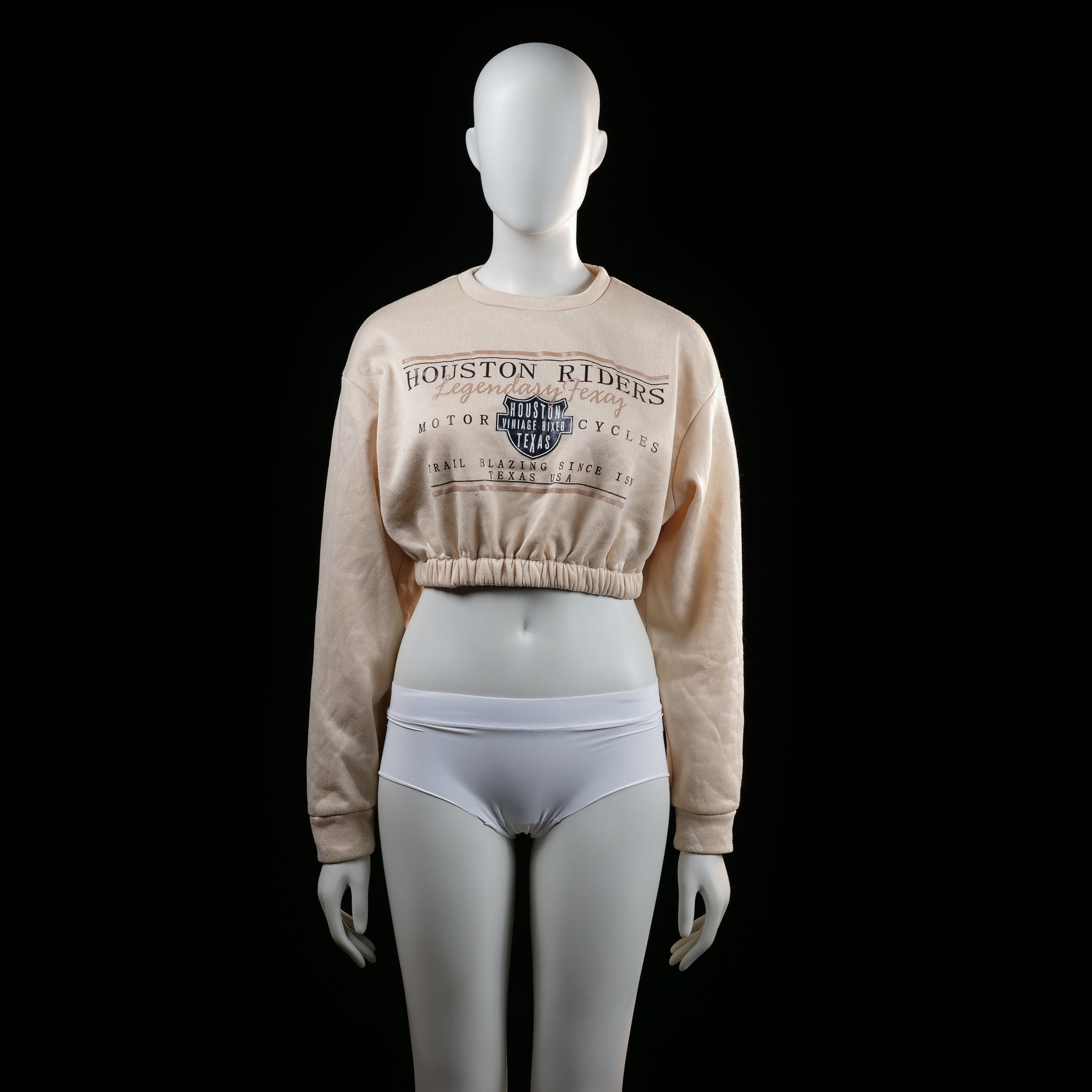 Shein - sweatshirt - Beige - (Storlek: XS)