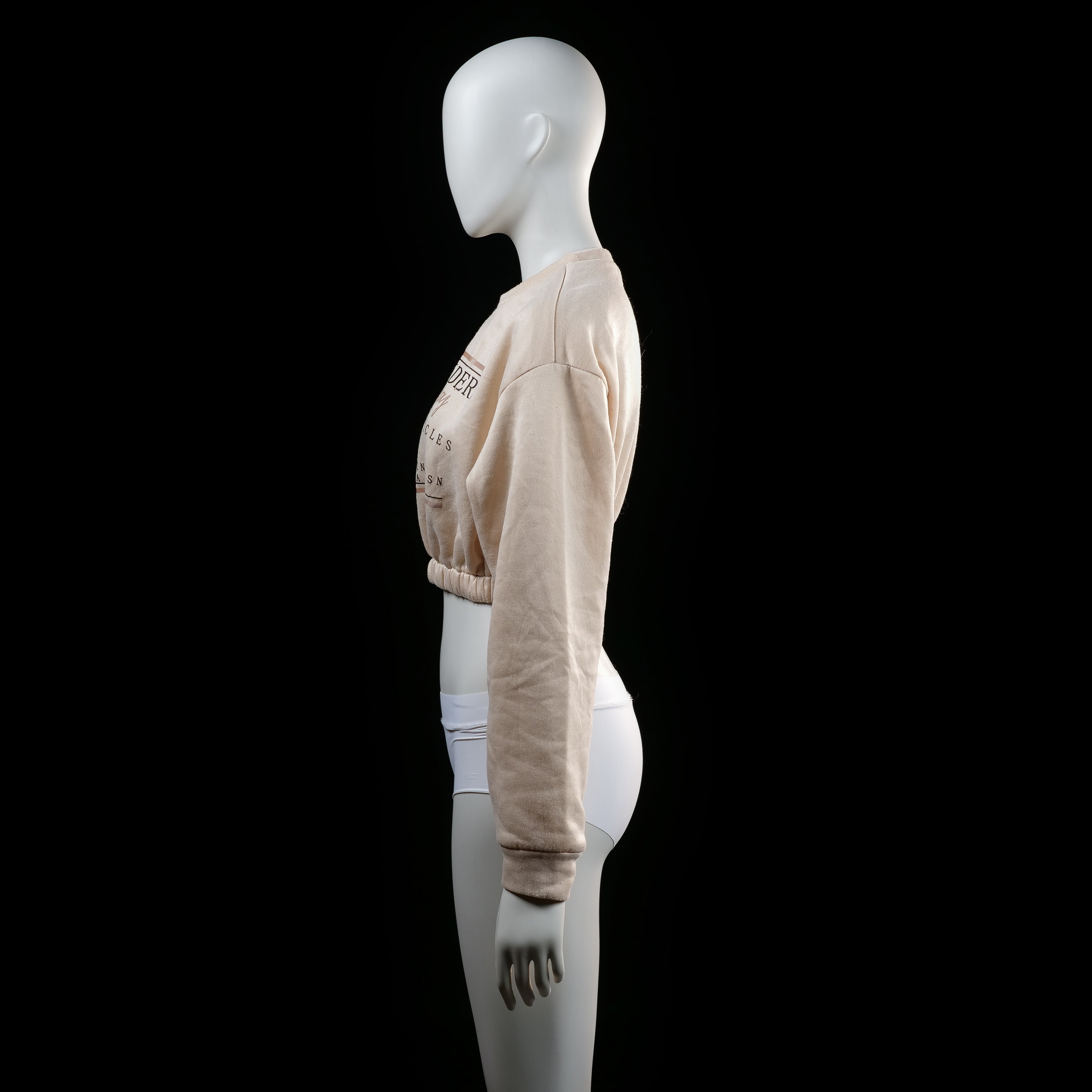 Shein - sweatshirt - Beige - (Storlek: XS)