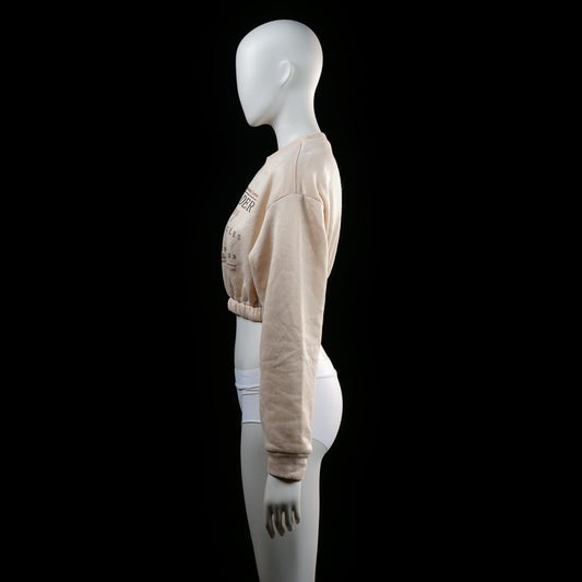 Shein - sweatshirt - Beige - (Storlek: XS)