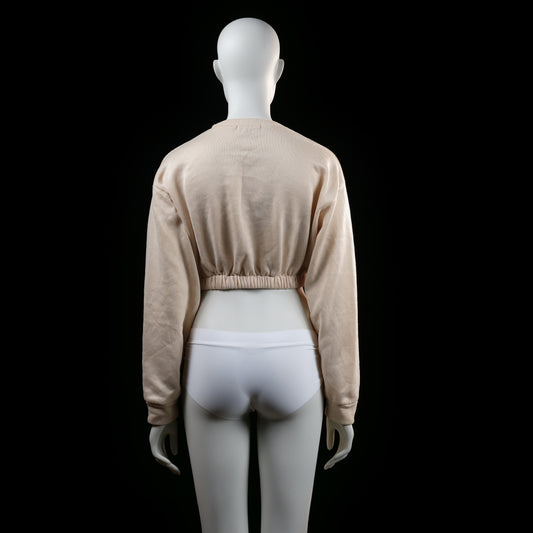 Shein - sweatshirt - Beige - (Storlek: XS)