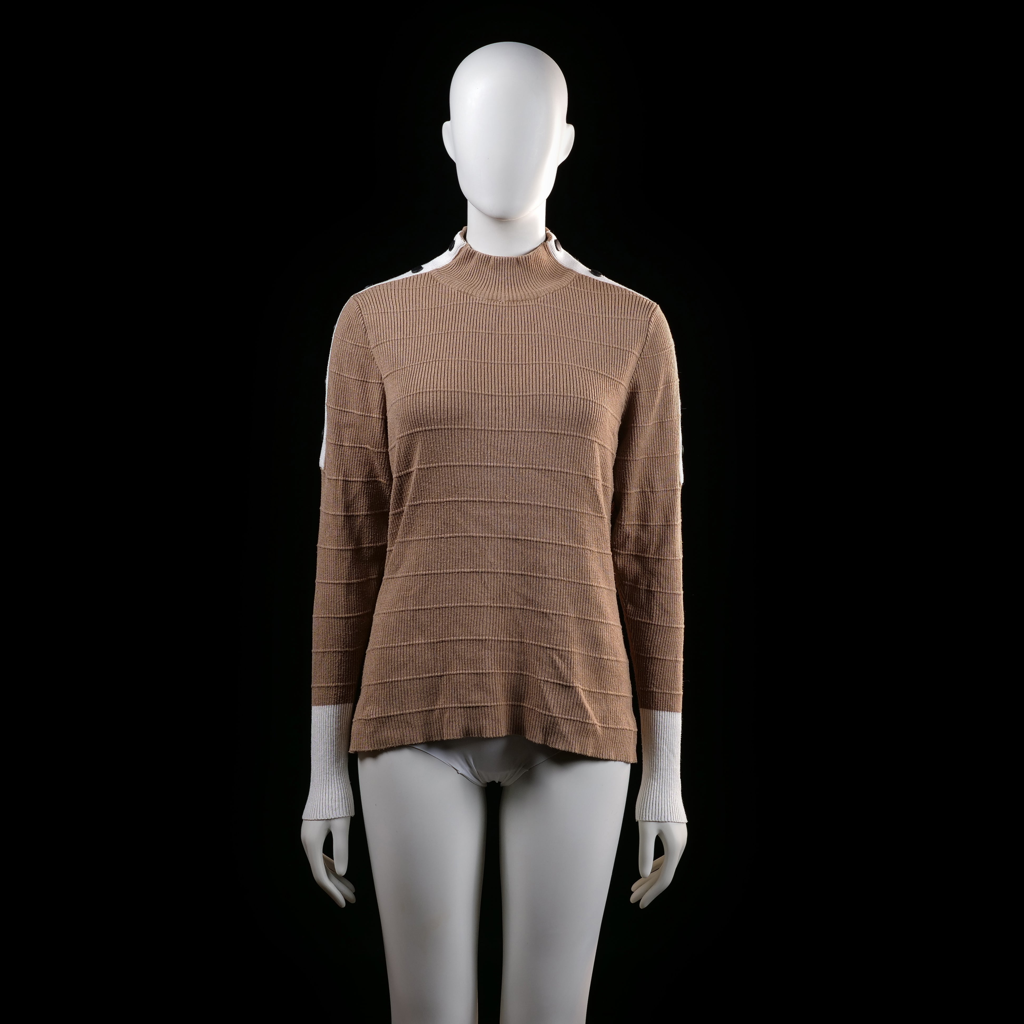 Eksept - sweater - Camel, White - (Storlek: L)