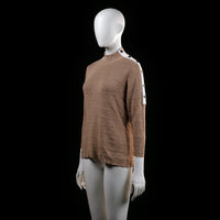 Eksept - sweater - Camel, White - (Storlek: L)