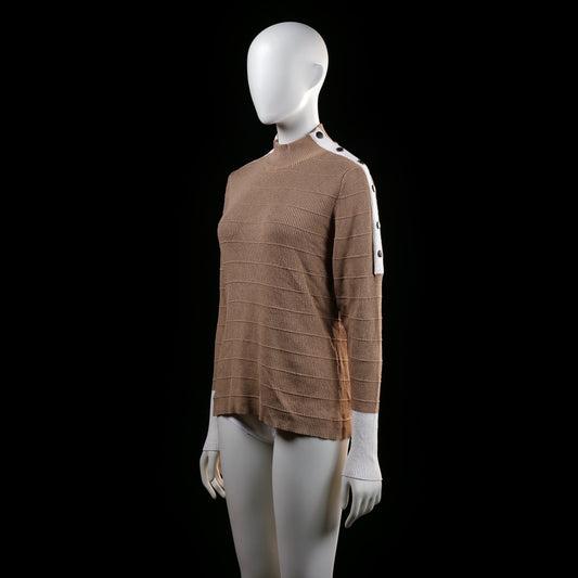 Eksept - sweater - Camel, White - (Storlek: L)