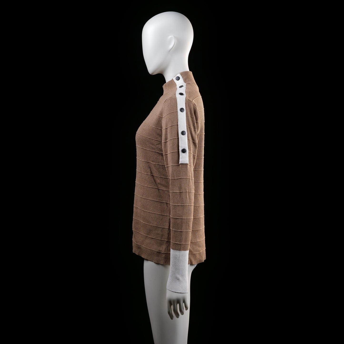 Eksept - sweater - Camel, White - (Storlek: L)