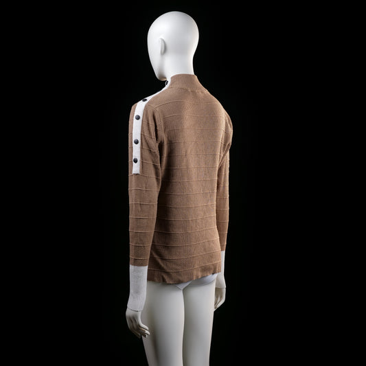 Eksept - sweater - Camel, White - (Storlek: L)