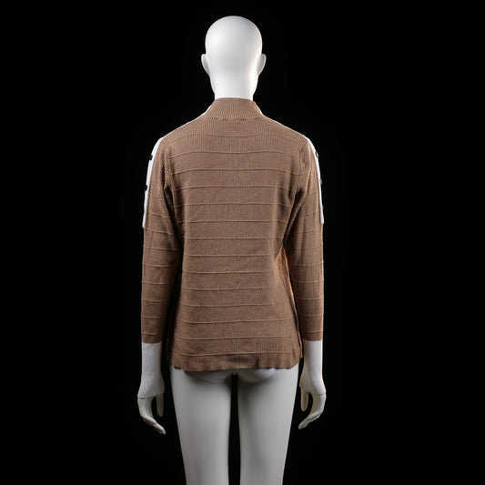 Eksept - sweater - Camel, White - (Storlek: L)
