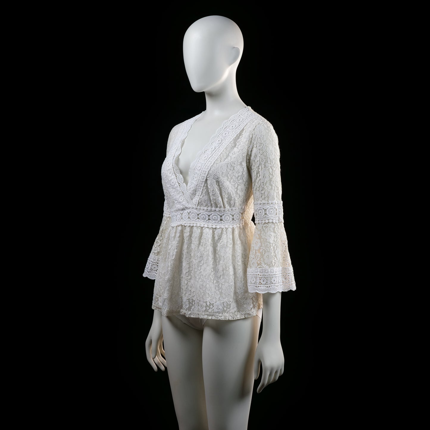 Vintage Dressing - blouse - Ivory - (Storlek: M)