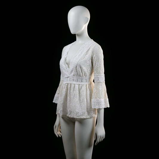 Vintage Dressing - blouse - Ivory - (Storlek: M)