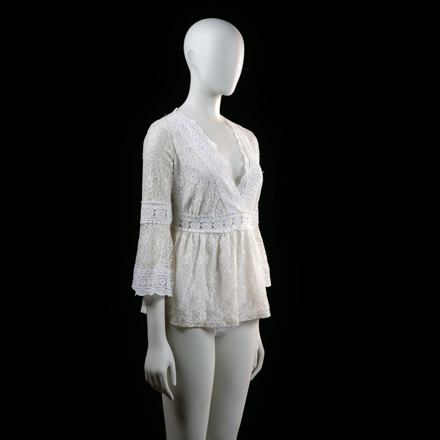 Vintage Dressing - blouse - Ivory - (Storlek: M)