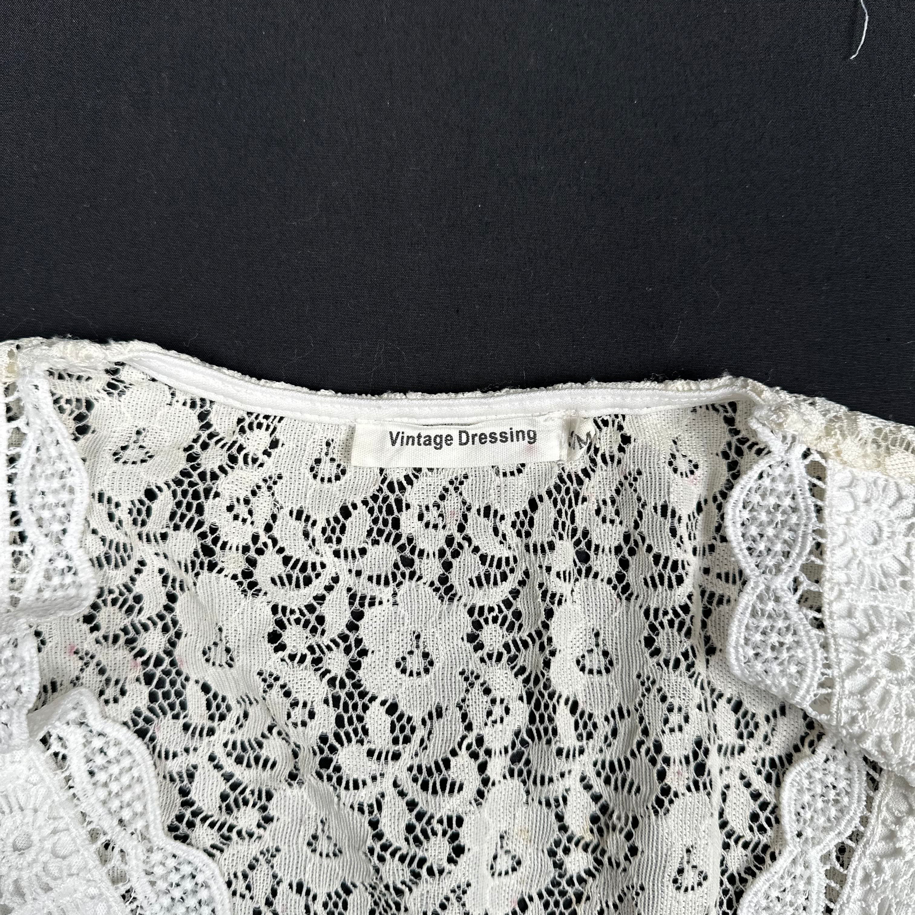 Vintage Dressing - blouse - Ivory - (Storlek: M)