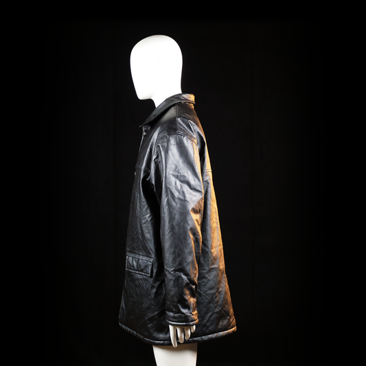 Ac - leather jacket - Black - (Storlek: XXL)