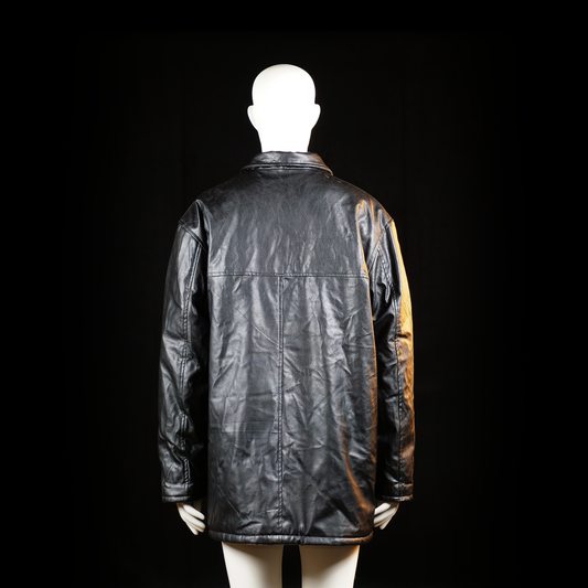 Ac - leather jacket - Black - (Storlek: XXL)