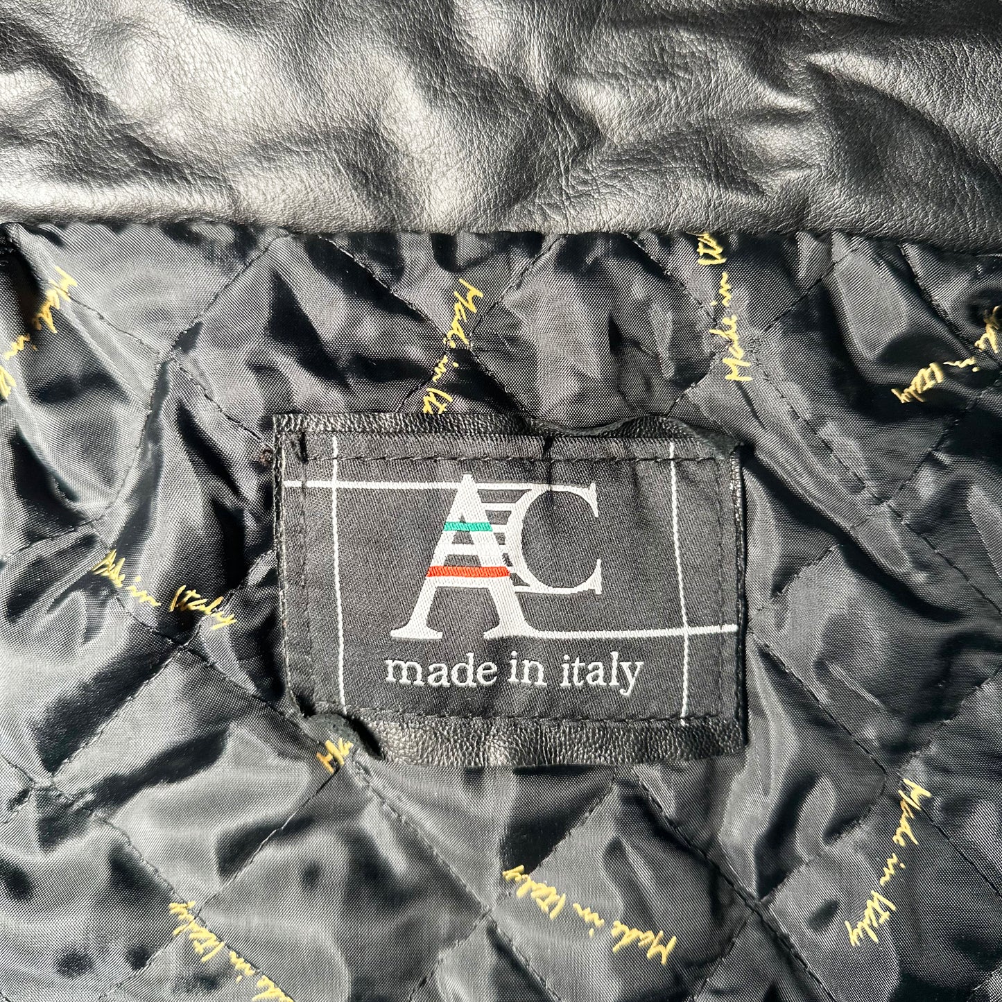 Ac - leather jacket - Black - (Storlek: XXL)