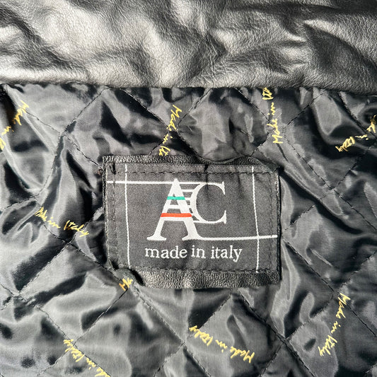 Ac - leather jacket - Black - (Storlek: XXL)